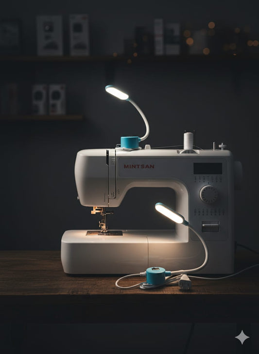 Magnetic light for sewing machine
